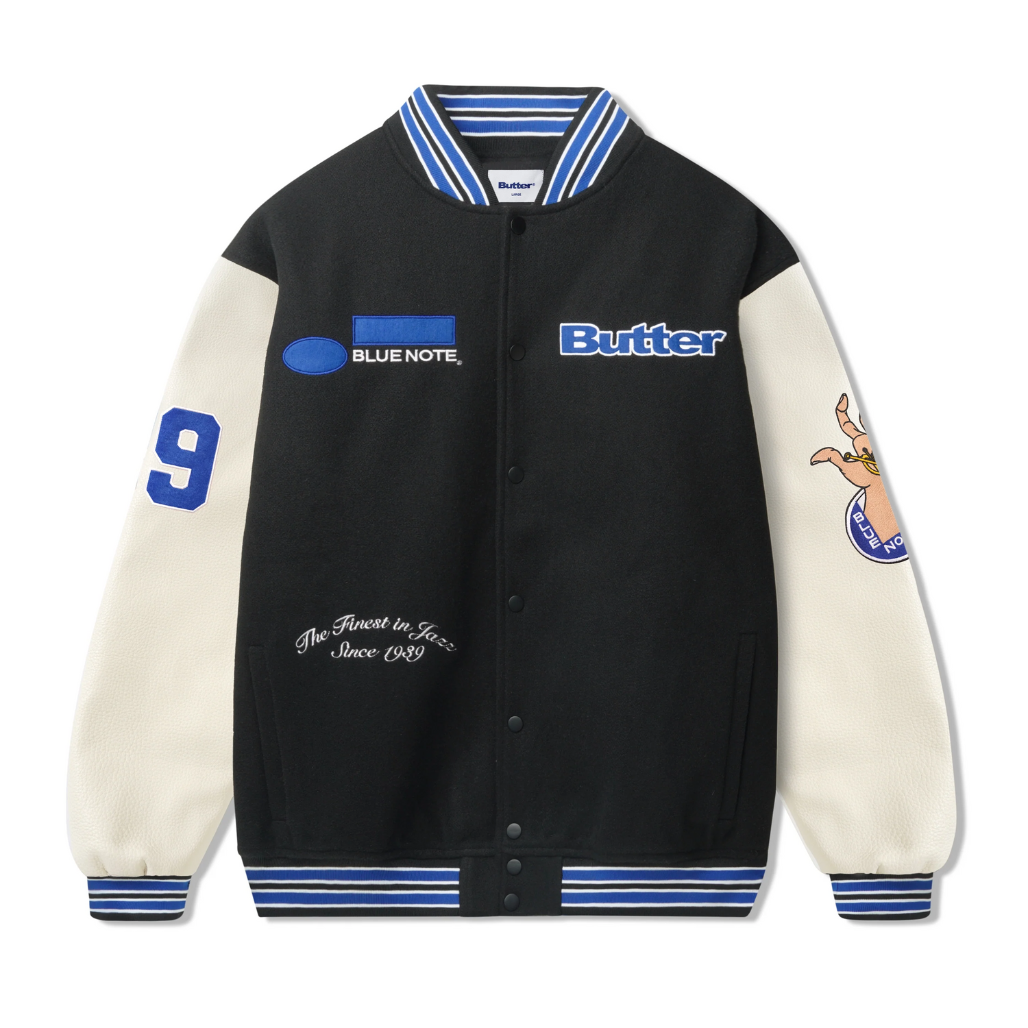 Blue Note Varsity Jacket, Navy / Cream