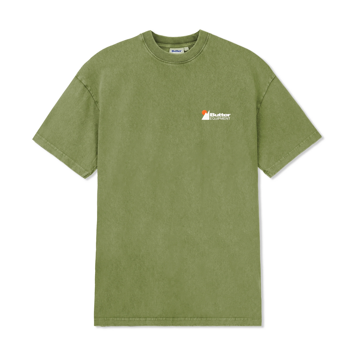 Distressed Pigment Dyed Tee, Washed Army