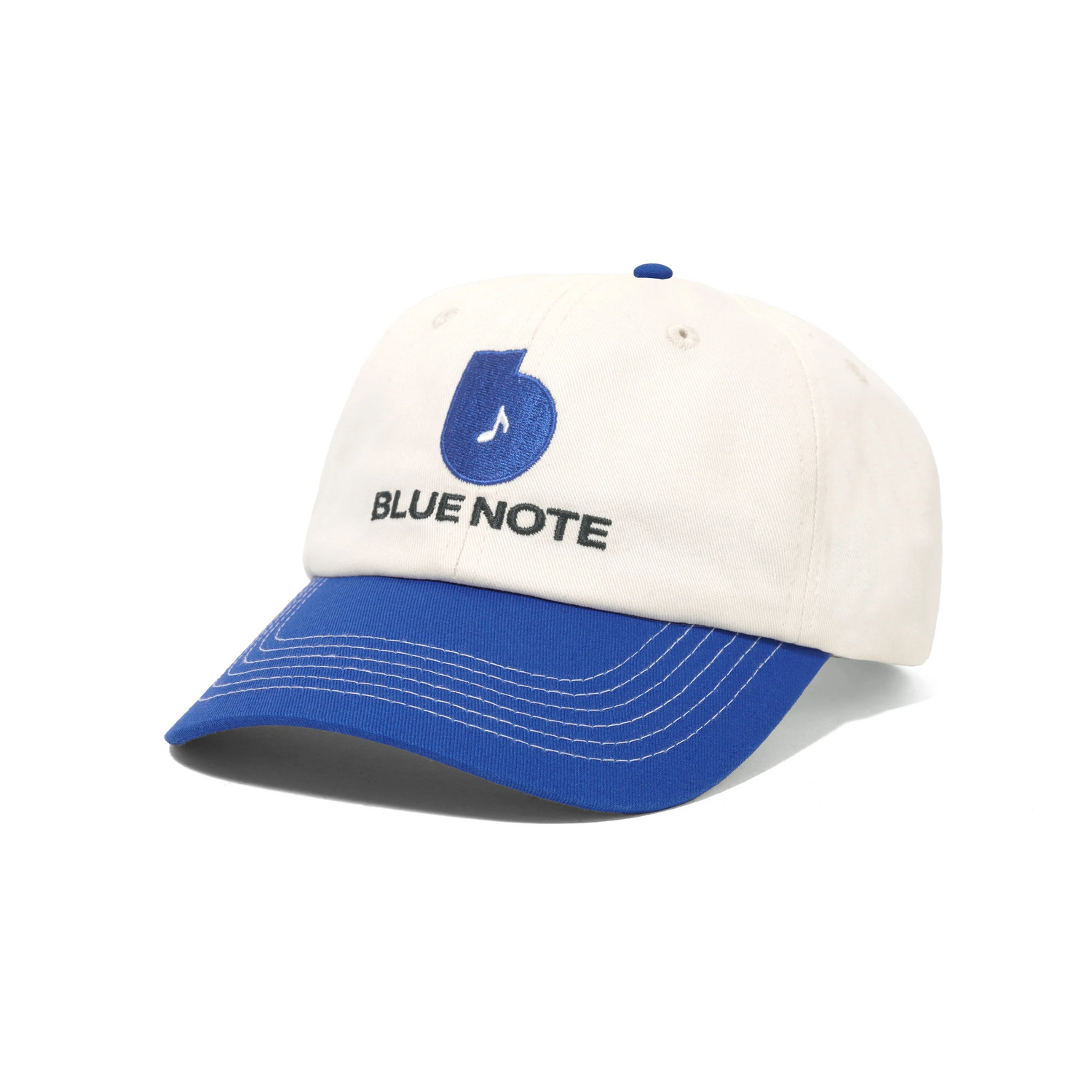 Finest Logo 6 Panel Cap, Natural / Royal Blue