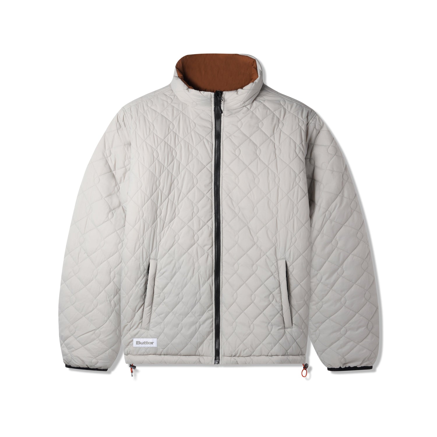 Chainlink Reversible Puffer Jacket, Stone / Brown