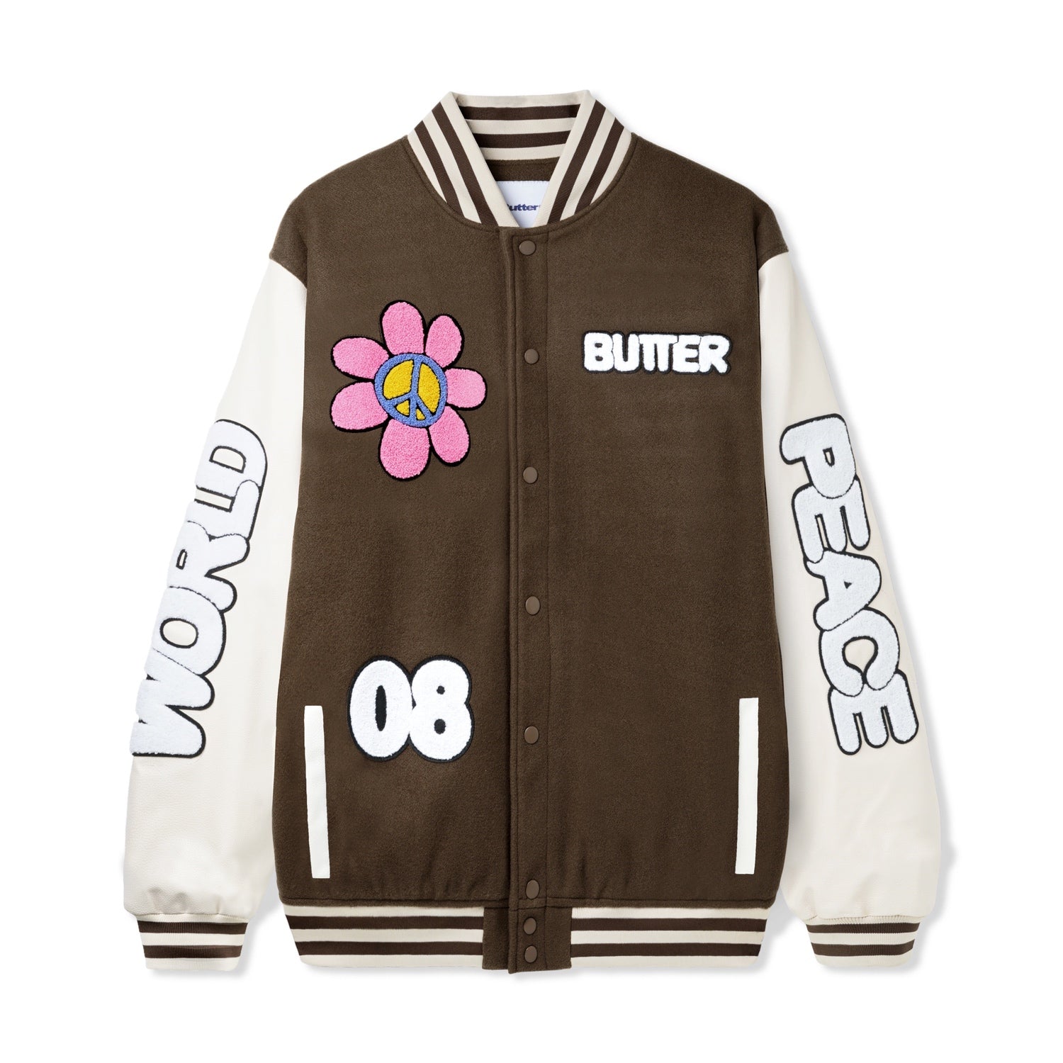 World Peace Varsity Jacket, Brown