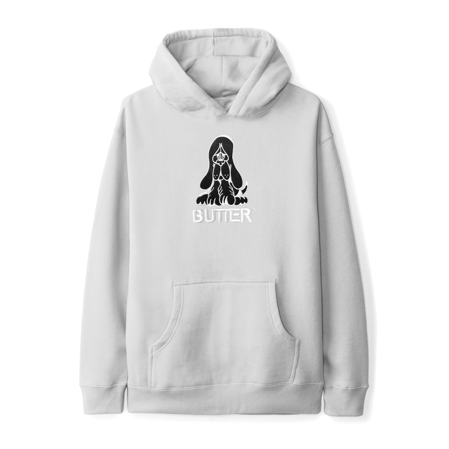 Hound Embroidered Pullover, Cement