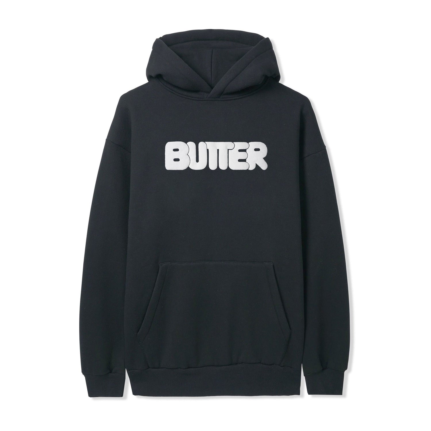 Puff Rounded Logo Pullover, Washed Black