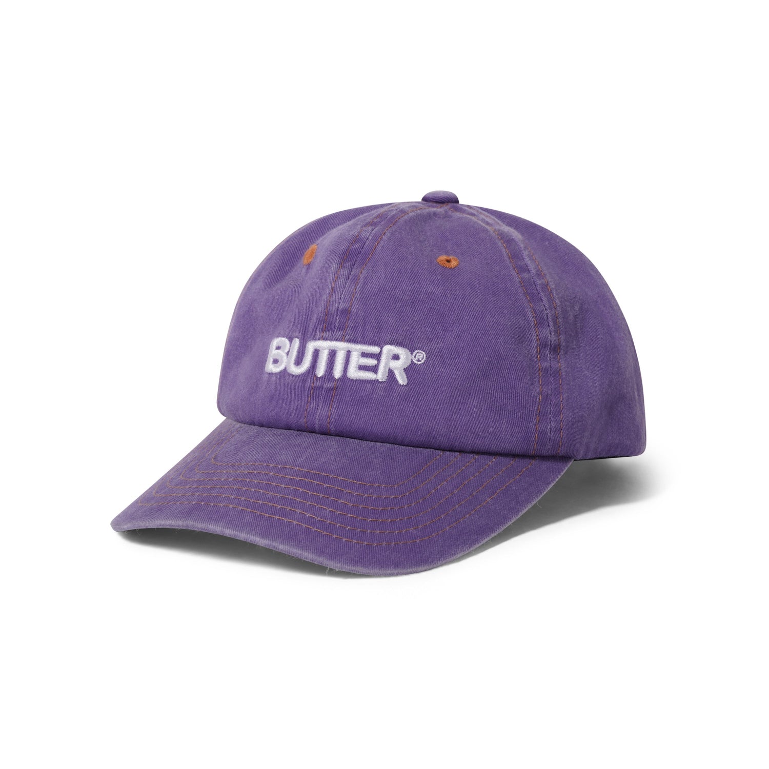 Rounded Logo 6 Panel Cap, Washed Grape – Butter Goods USA