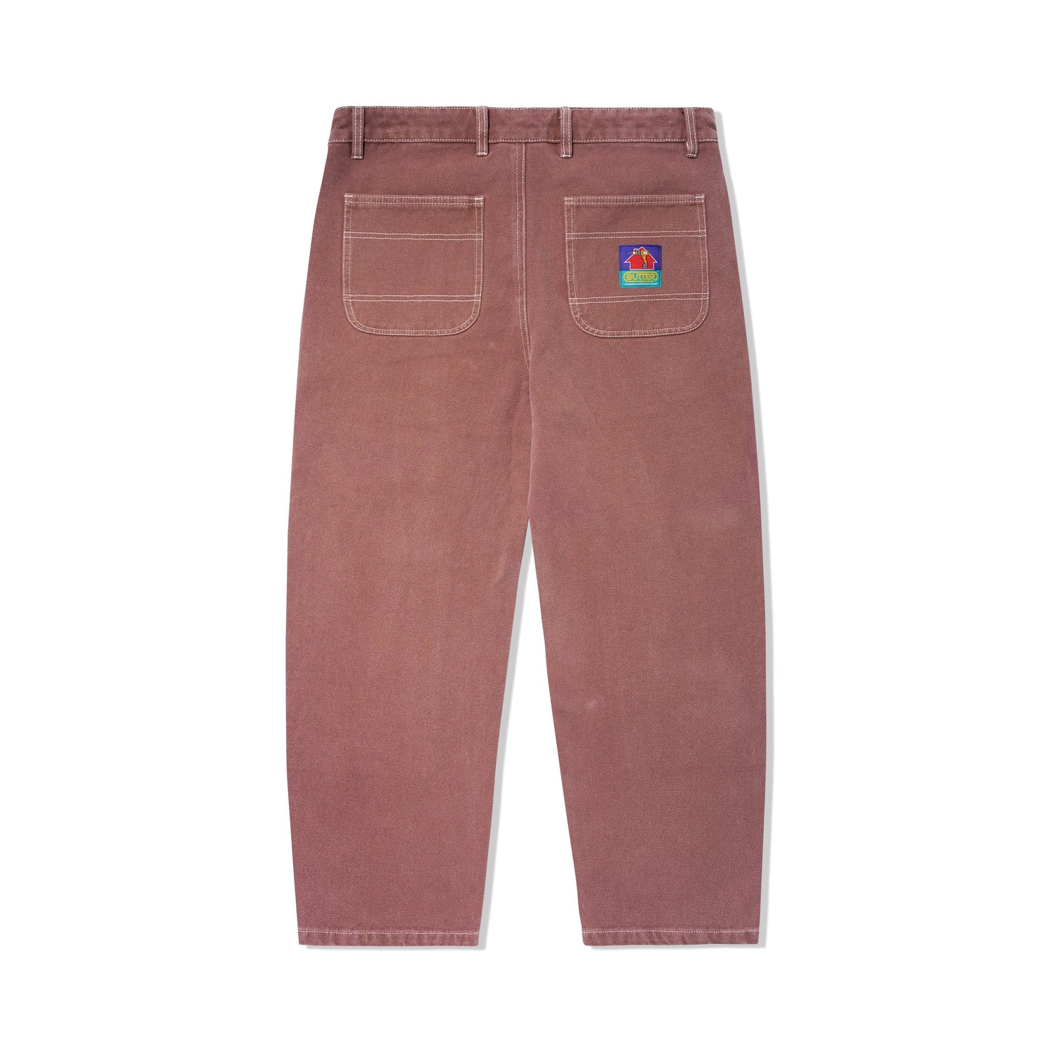 Washed Canvas Double Knee Pants, Brick
